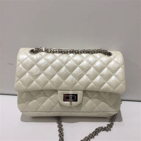 chanel chevron reissue white|Chanel reissue bag.